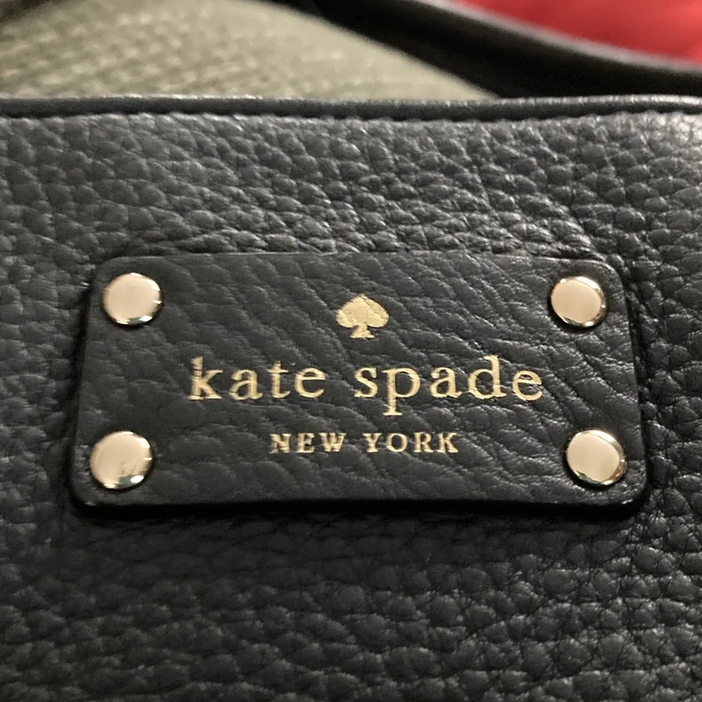 Kate Spade Fernrose Baxter Street Shoulder Tote Bag Purse in Asphalt EUC